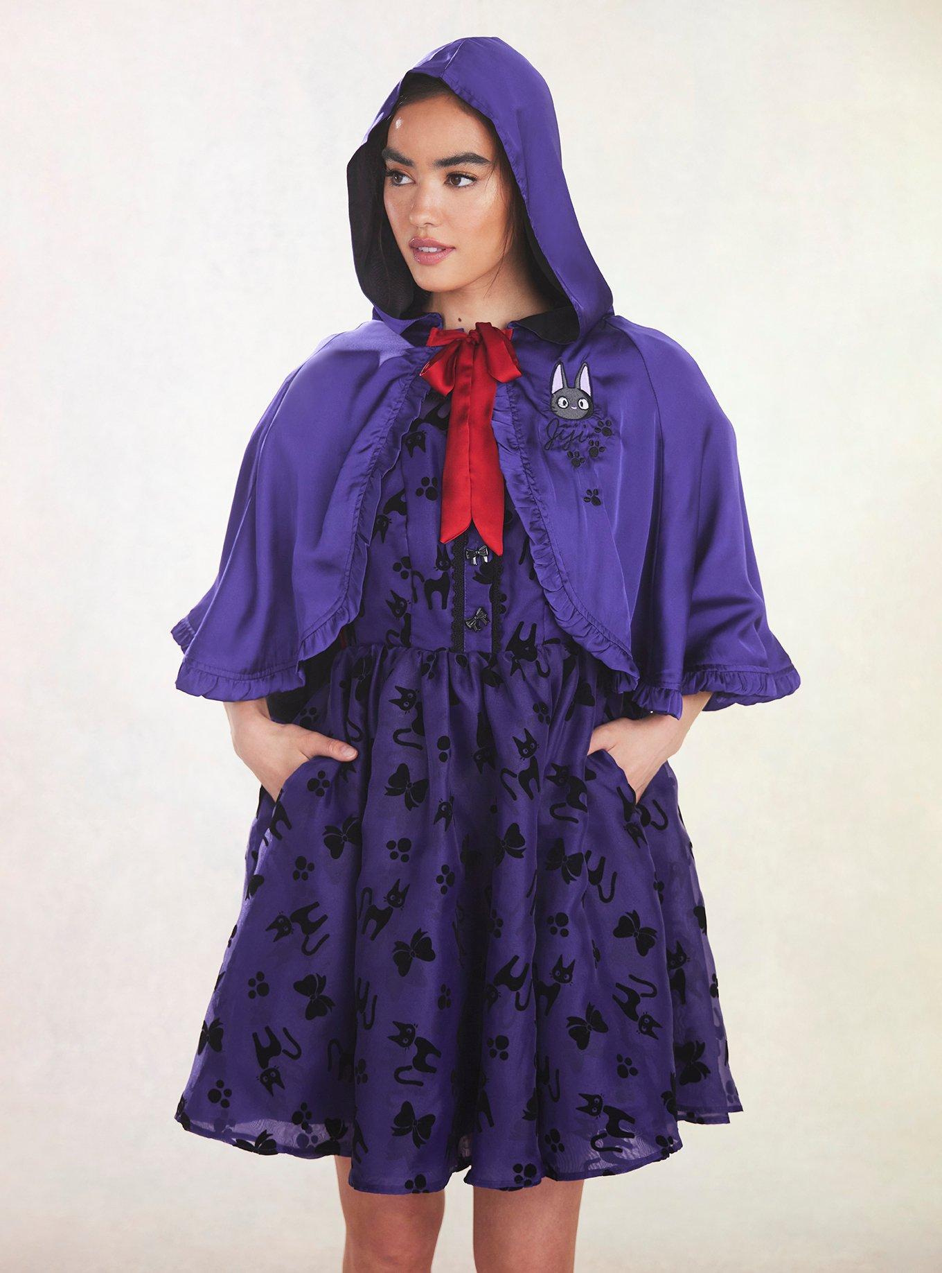 Her Universe Kiki's Delivery Service Jiji Puffy Organza Dress, DARK PURPLE, alternate