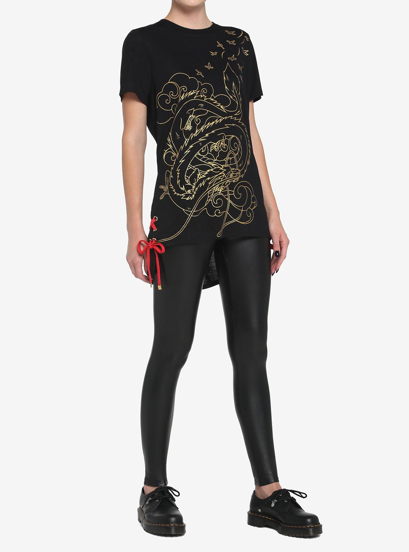 Her Universe Studio Ghibli Spirited Away Haku Tunic Top, BLACK GOLD, alternate