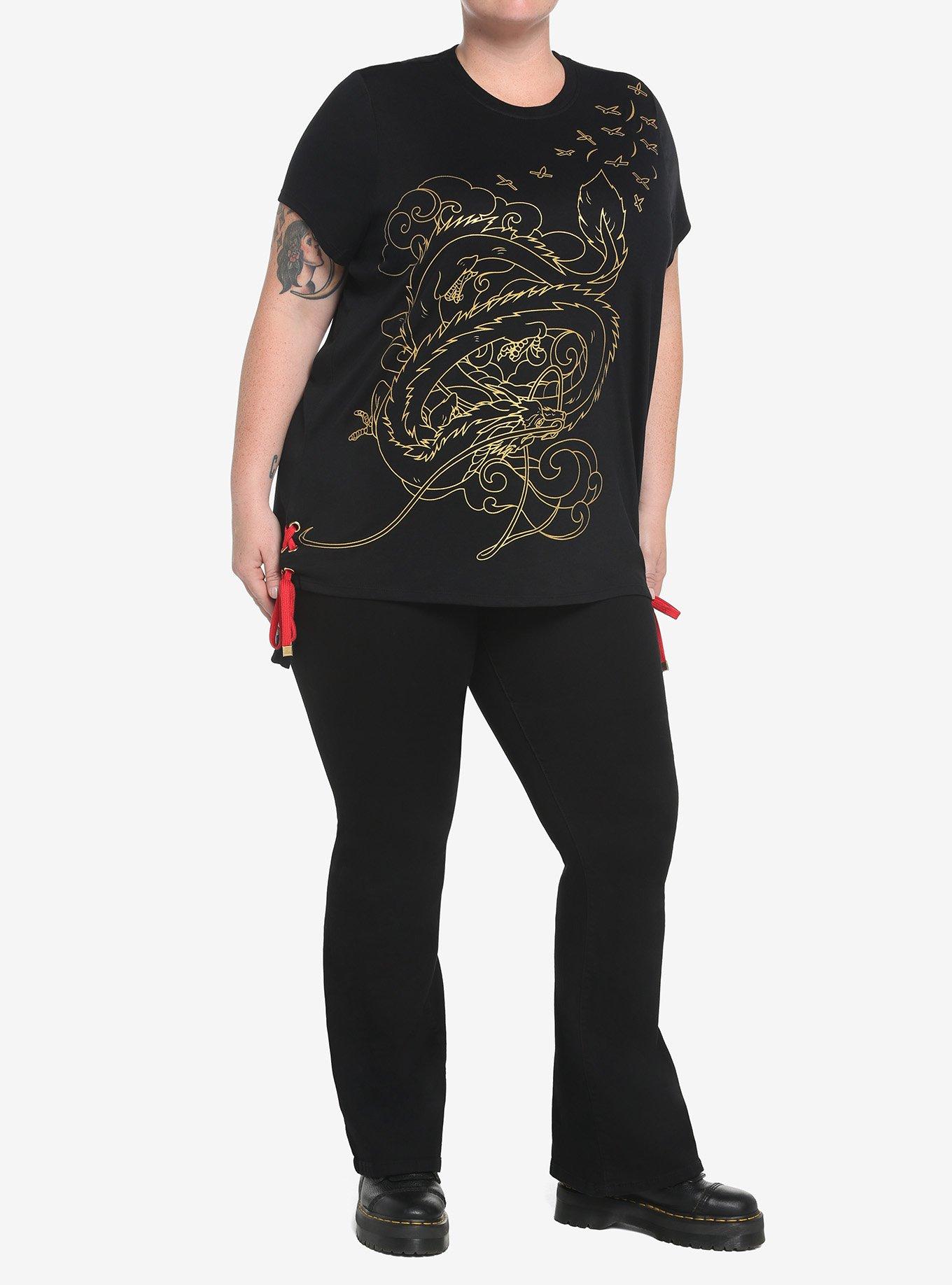 Her Universe Studio Ghibli Spirited Away Haku Tunic Top Plus Size, BLACK GOLD, alternate