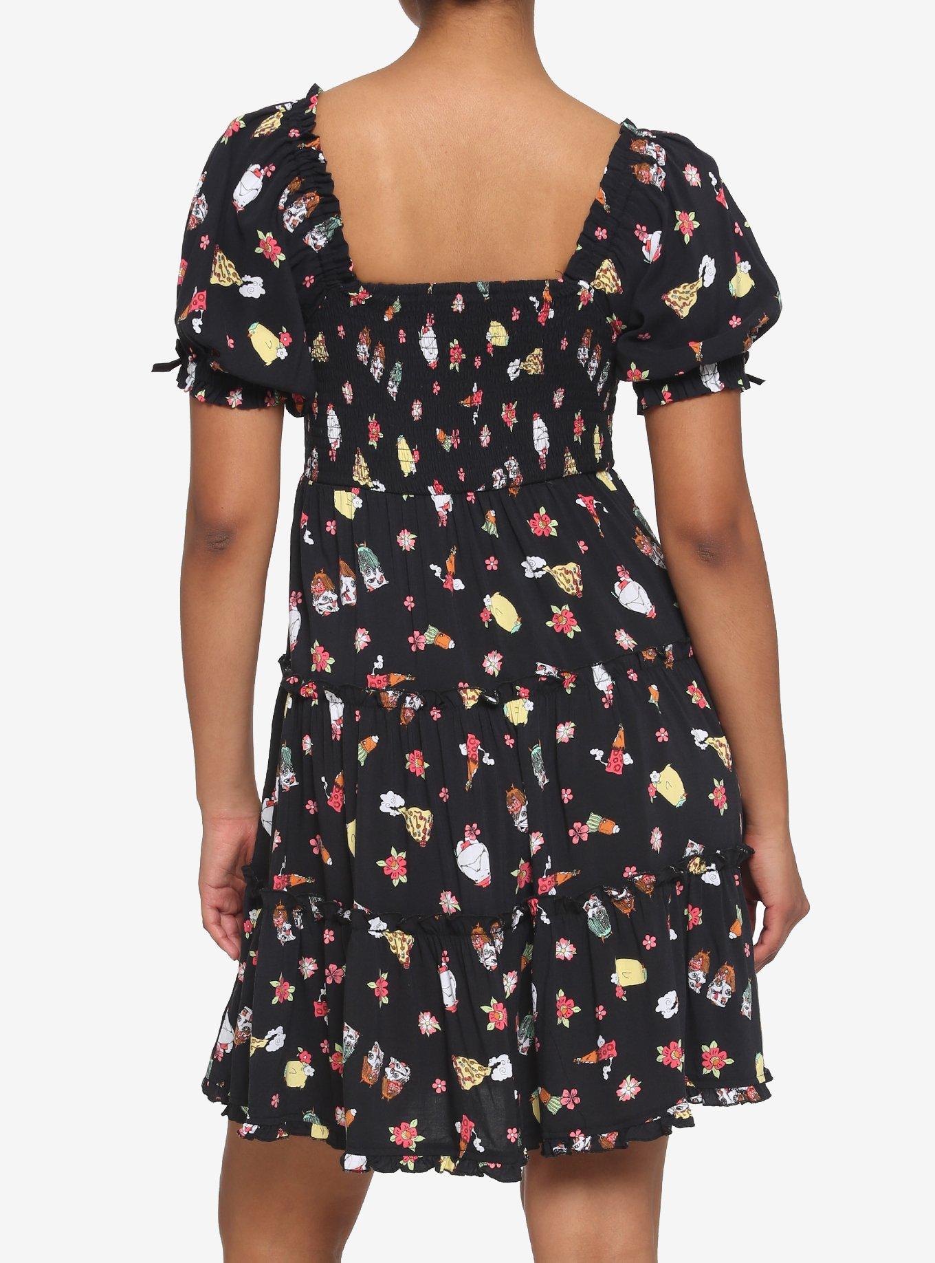Her Universe Spirited Away Bathhouse Spirits Smocked Tiered Dress, MULTI, alternate
