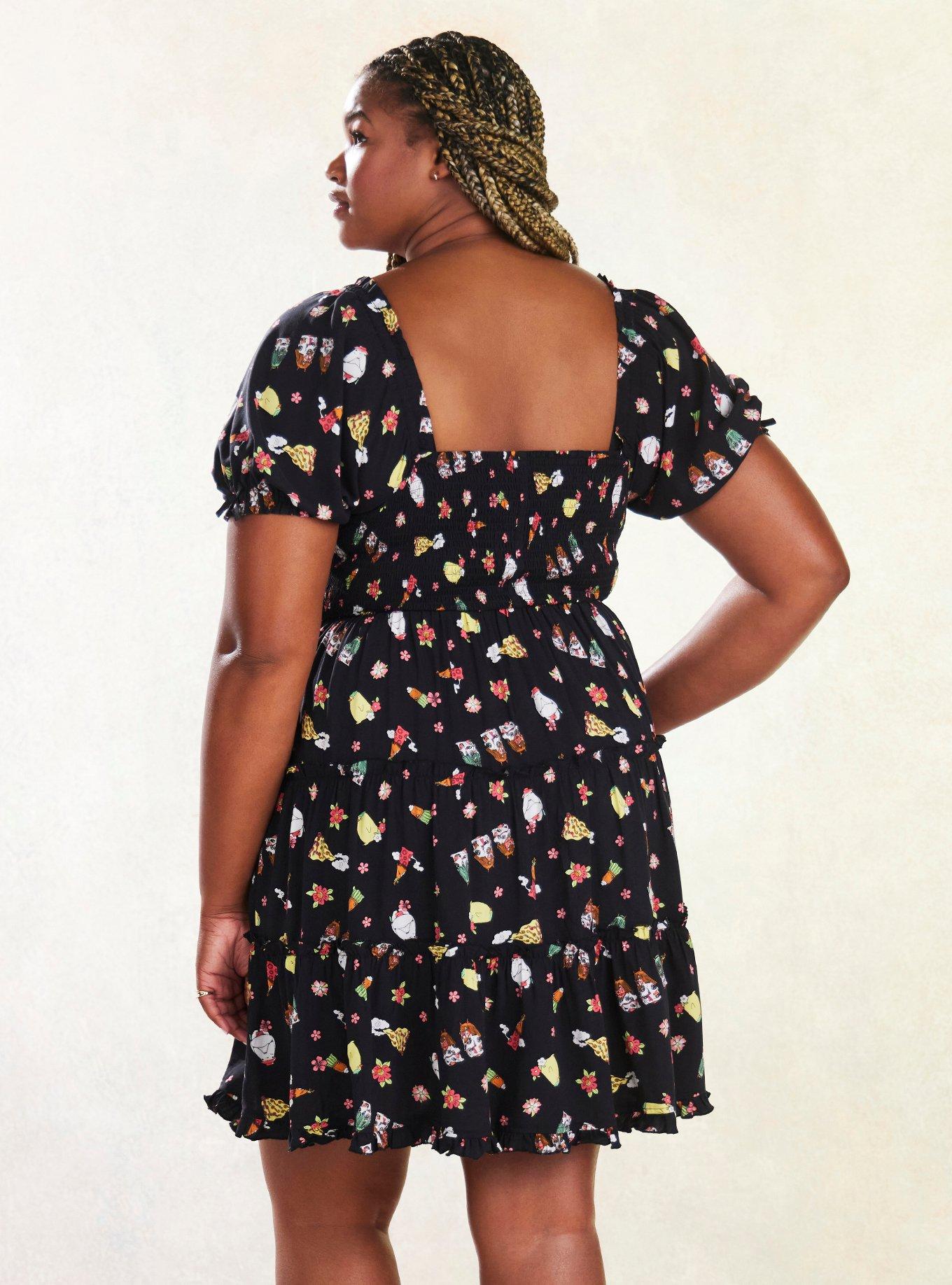 Her Universe Spirited Away Bathhouse Spirits Smocked Tiered Dress Plus Size, MULTI, alternate