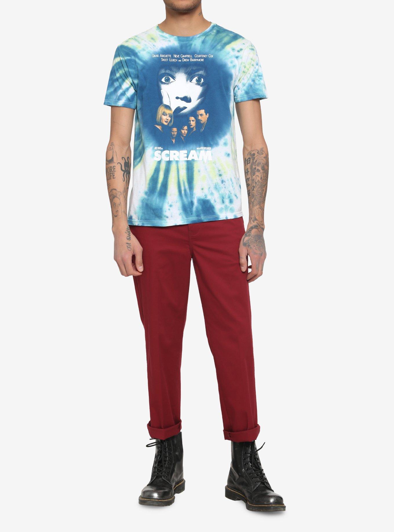 Scream Tie-Dye T-Shirt, BLACK, alternate