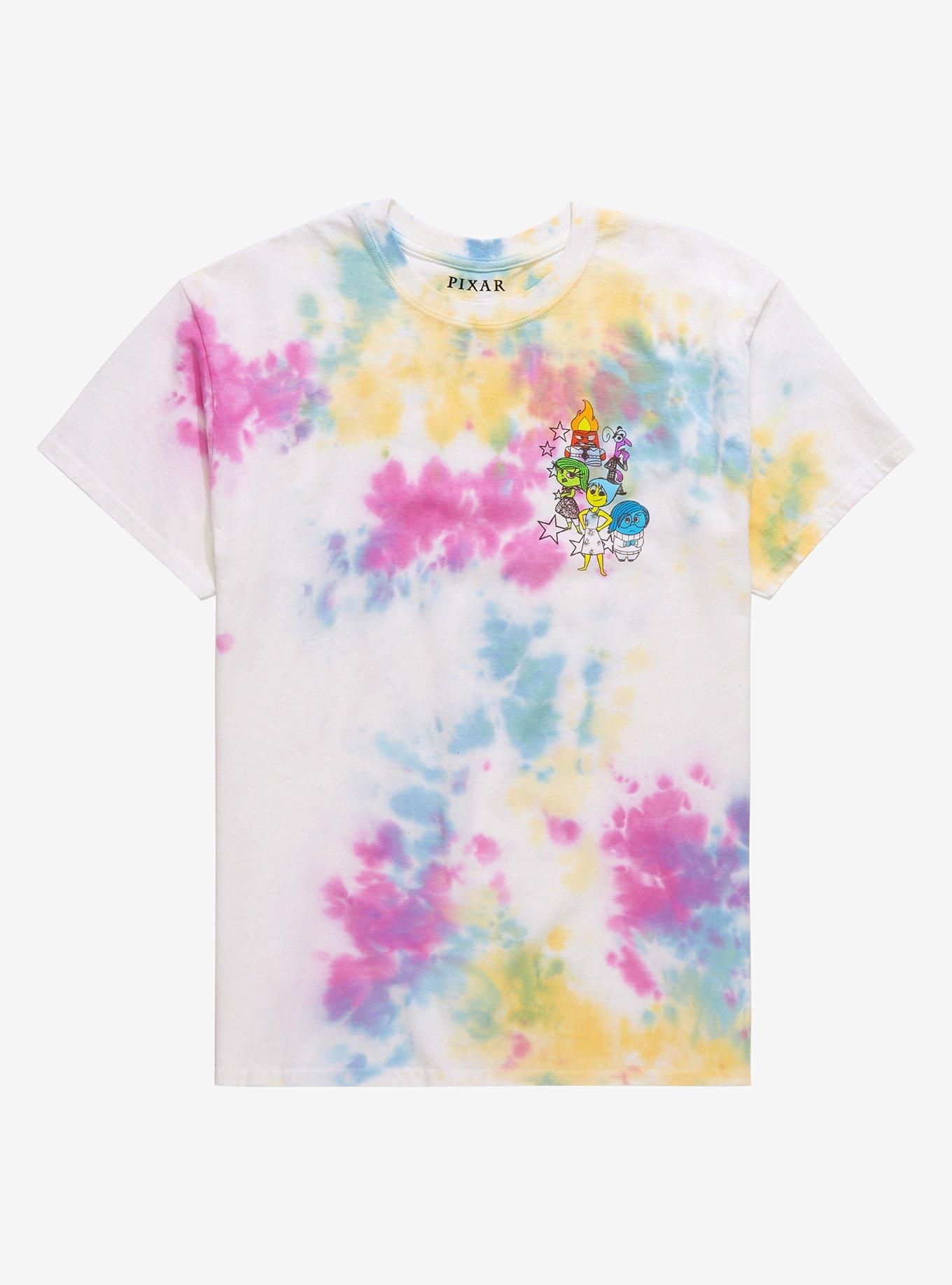Disney Pixar Inside Out Floral Tie-Dye T-Shirt - BoxLunch Exclusive, TIE DYE, alternate