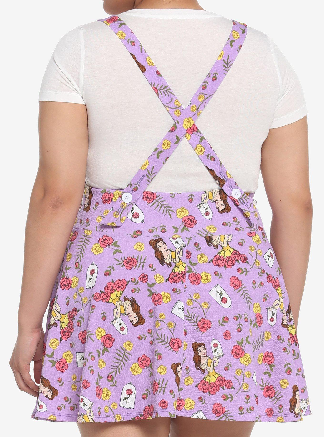 Disney Beauty And The Beast Roses Suspender Skirt Plus Size, MULTI, alternate