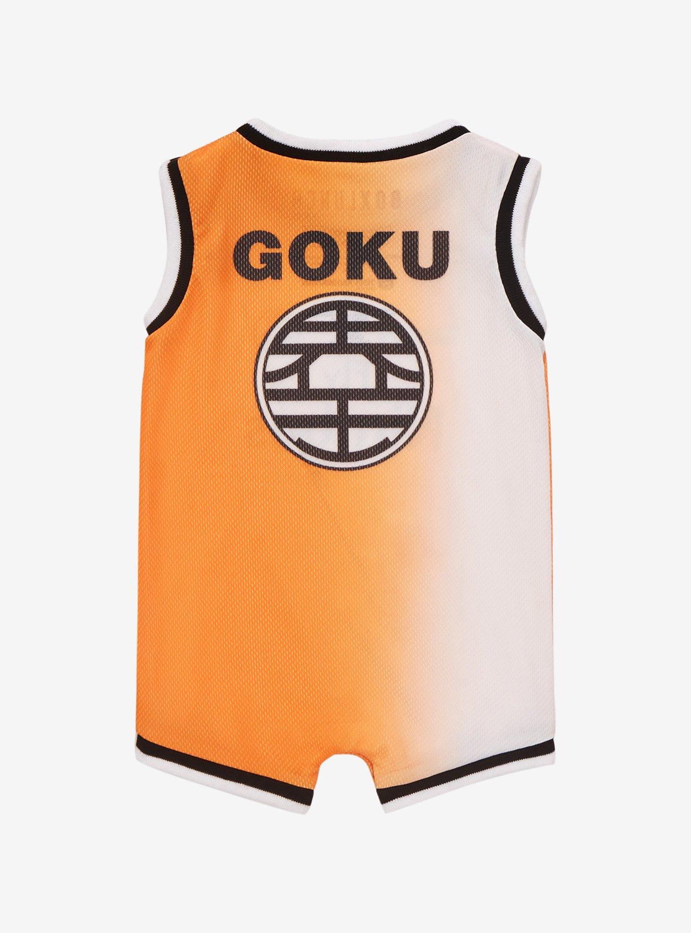 Dragon Ball Z Goku Fly Nimbus Infant Basketball Jersey Romper - BoxLunch Exclusive, ORANGE, alternate