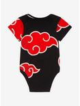 Naruto Shippuden Akatsuki Clouds Allover Print Infant One-Piece - BoxLunch Exclusive, BLACK, alternate