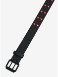Black & Red Grommet Belt, RED, alternate