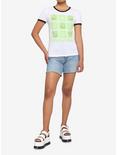 Keroppi Grid Girls Ringer T-Shirt, MULTI, alternate