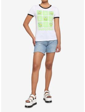 Keroppi Grid Girls Ringer T-Shirt, , hi-res