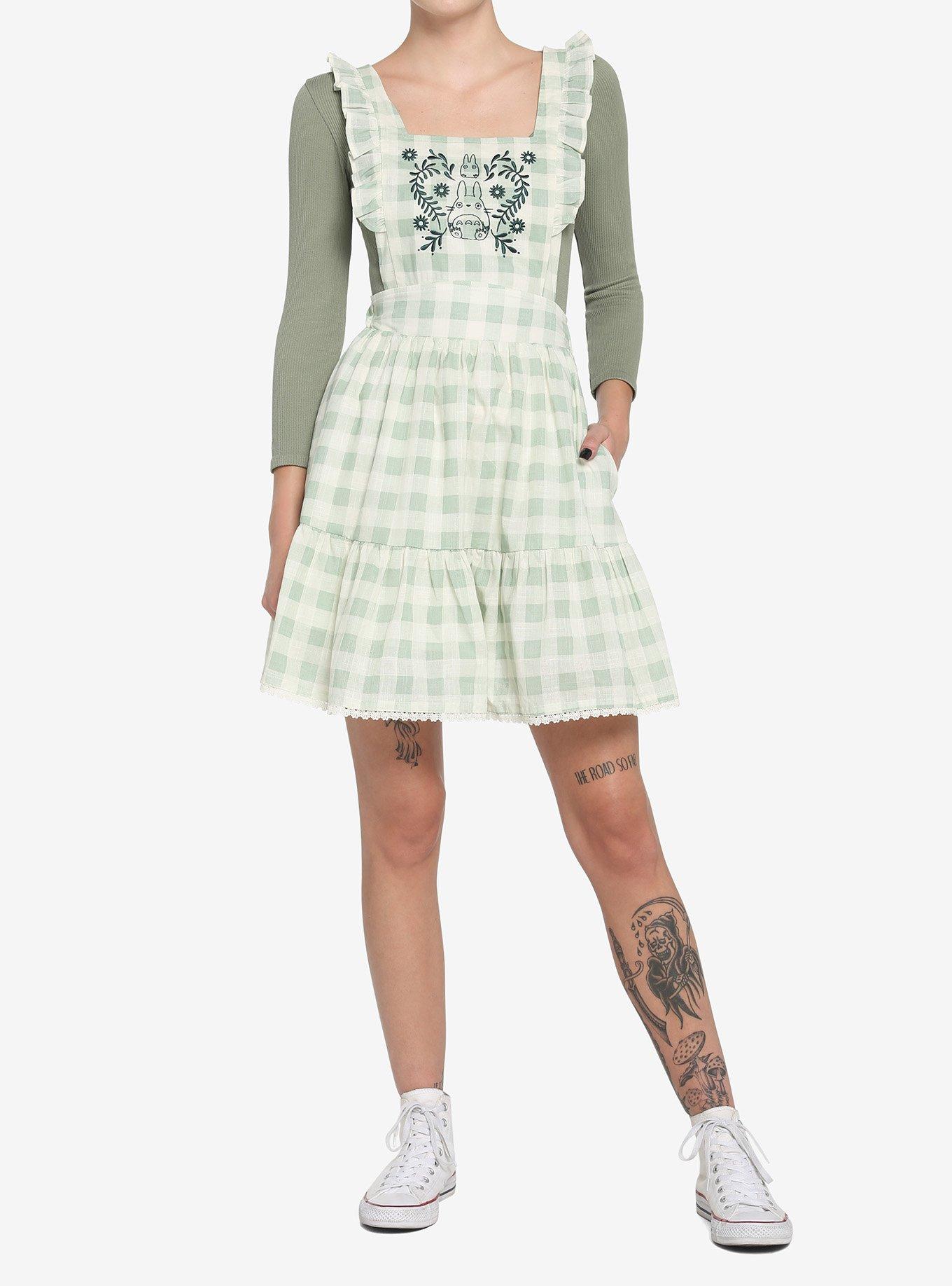 Her Universe My Neighbor Totoro Gingham Pinafore Skirtall, MULTI, alternate