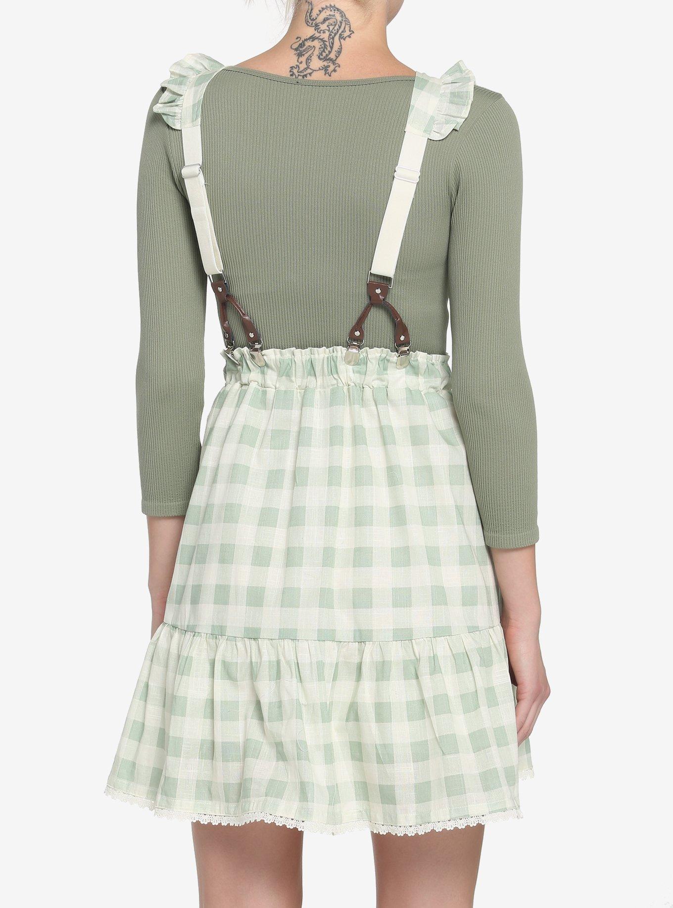 Her Universe My Neighbor Totoro Gingham Pinafore Skirtall, MULTI, alternate