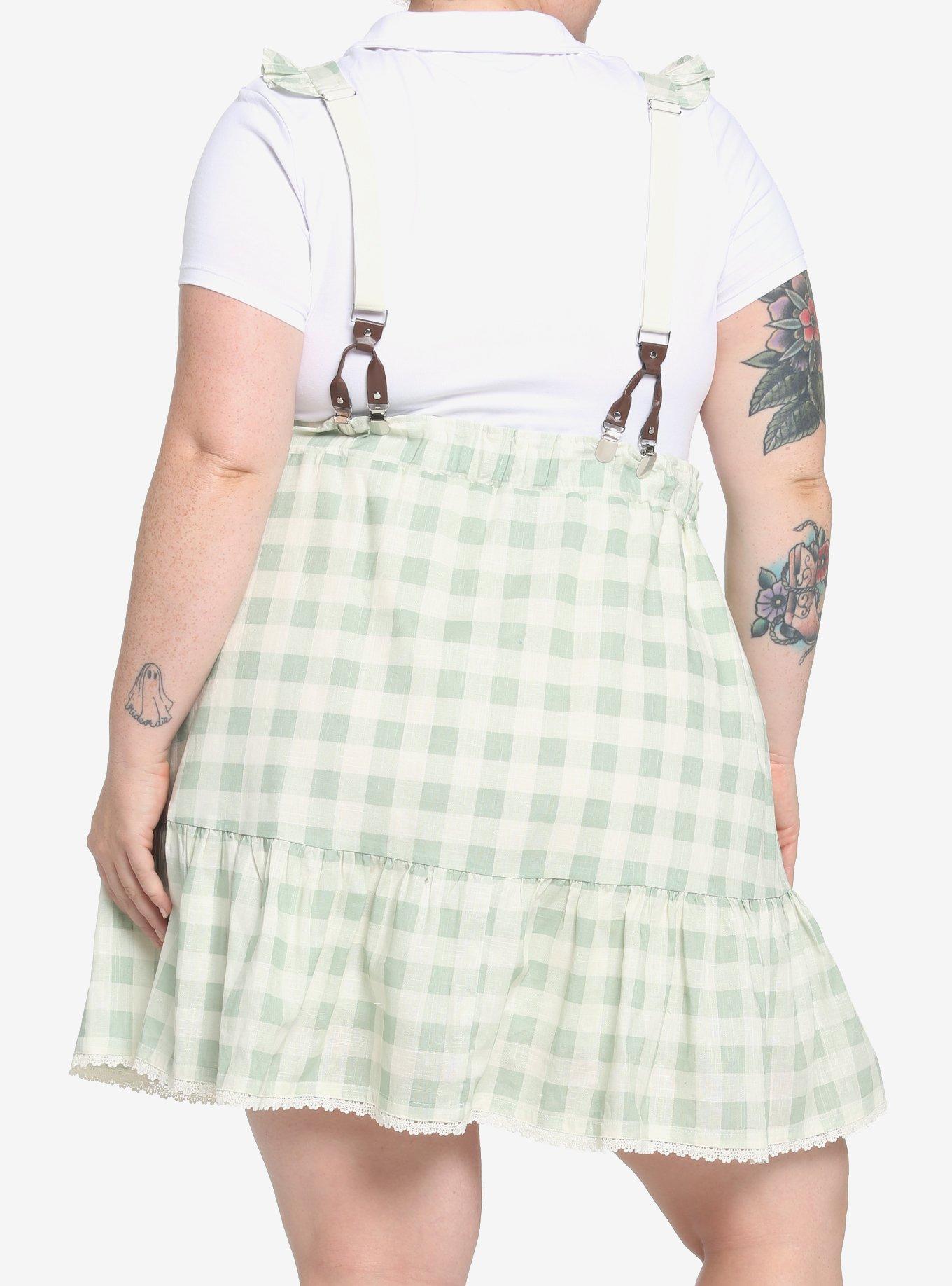 Her Universe My Neighbor Totoro Gingham Pinafore Skirtall Plus Size, MULTI, alternate