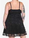 Black Lace-Up Dress Plus Size, BLACK, alternate