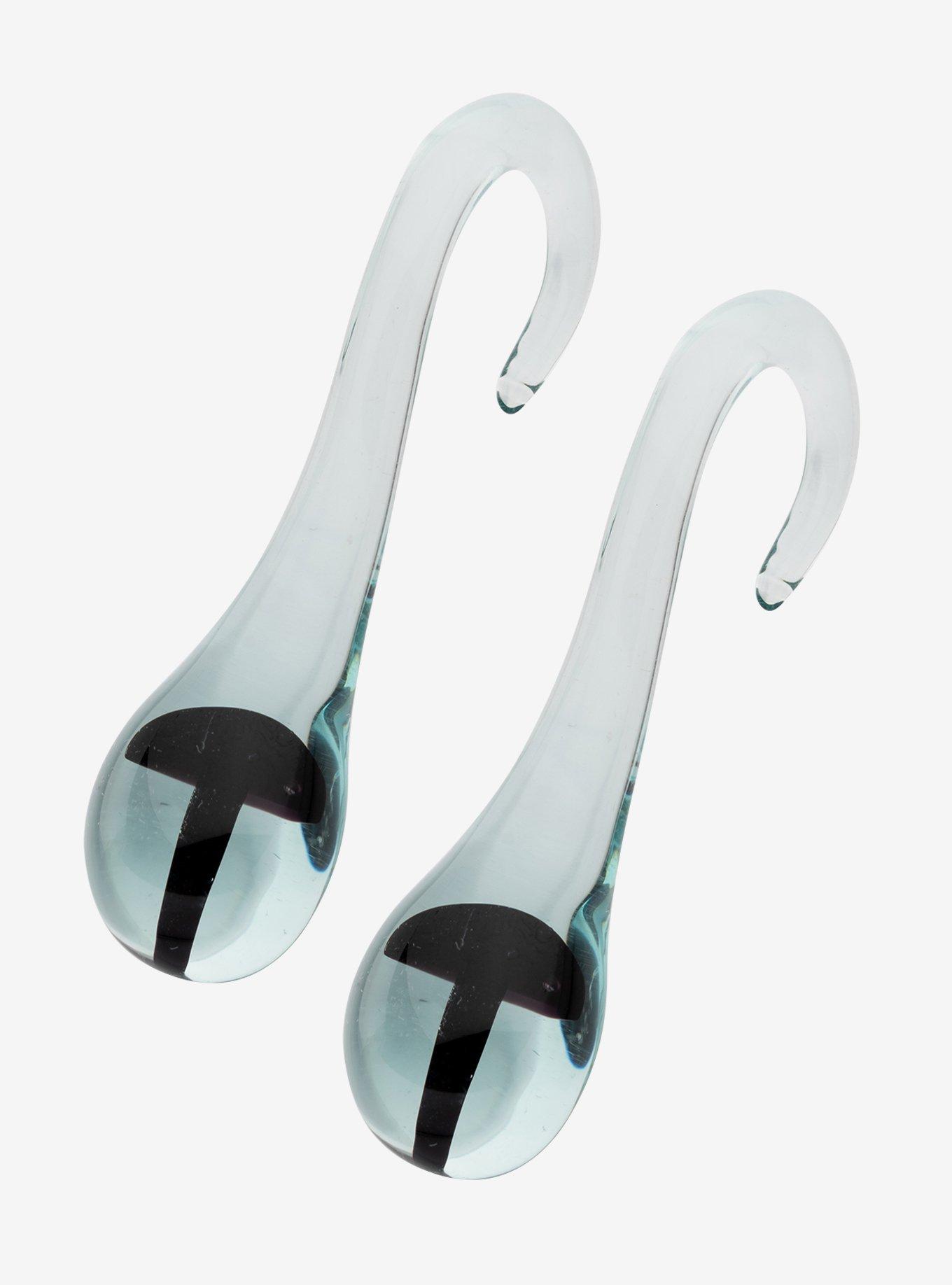 Glass Mushroom Hanger Taper Plug 2 Pack, CLEAR, alternate