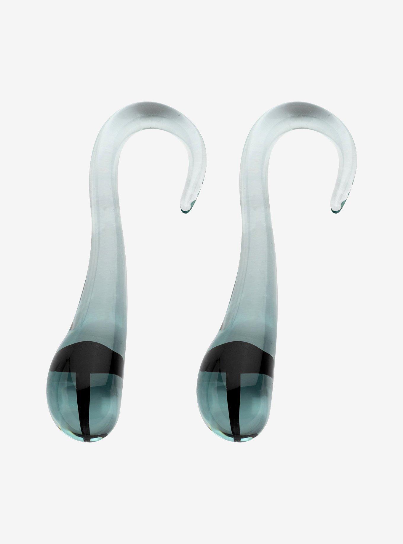 Glass Mushroom Hanger Taper Plug 2 Pack, CLEAR, alternate