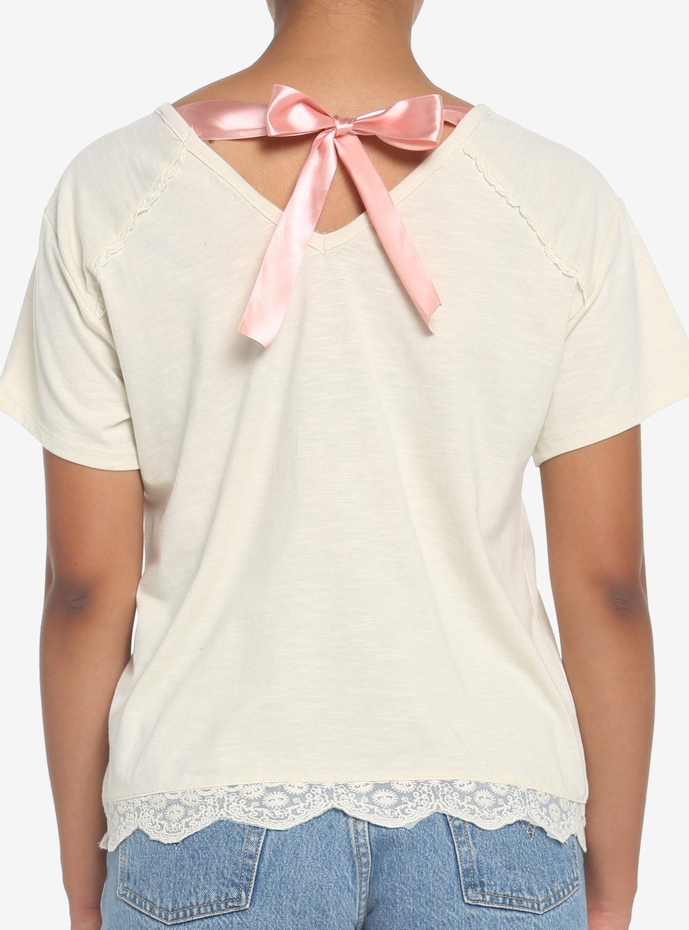 Studio Ghibli My Neighbor Totoro Pink Bow Girls T-Shirt, MULTI, alternate