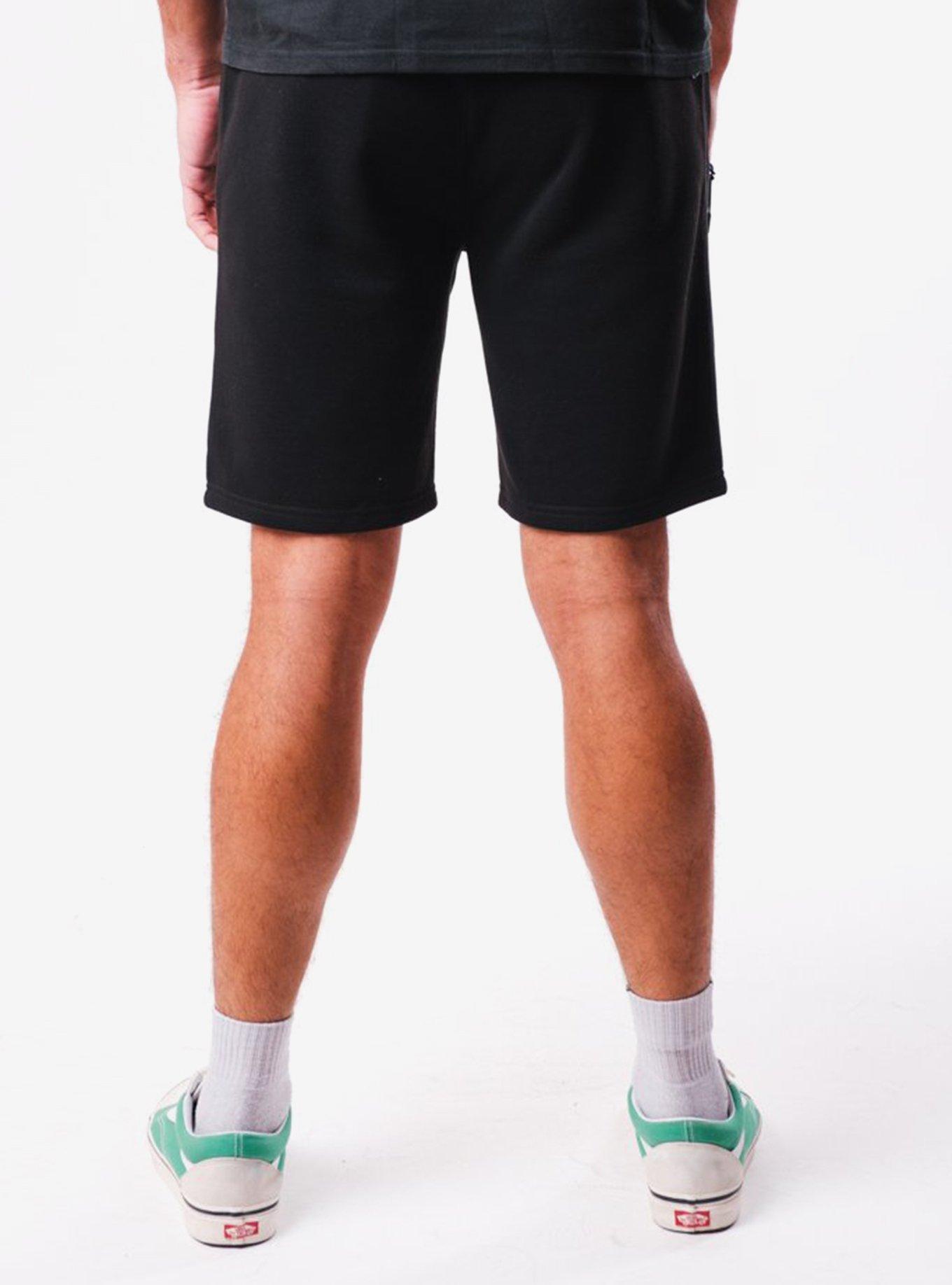 Black Heat Seal Zip Pocket Shorts, BLACK, alternate