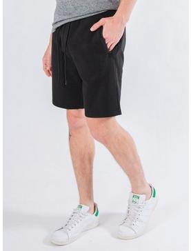 Black Zip Pocket Knit Shorts, , hi-res