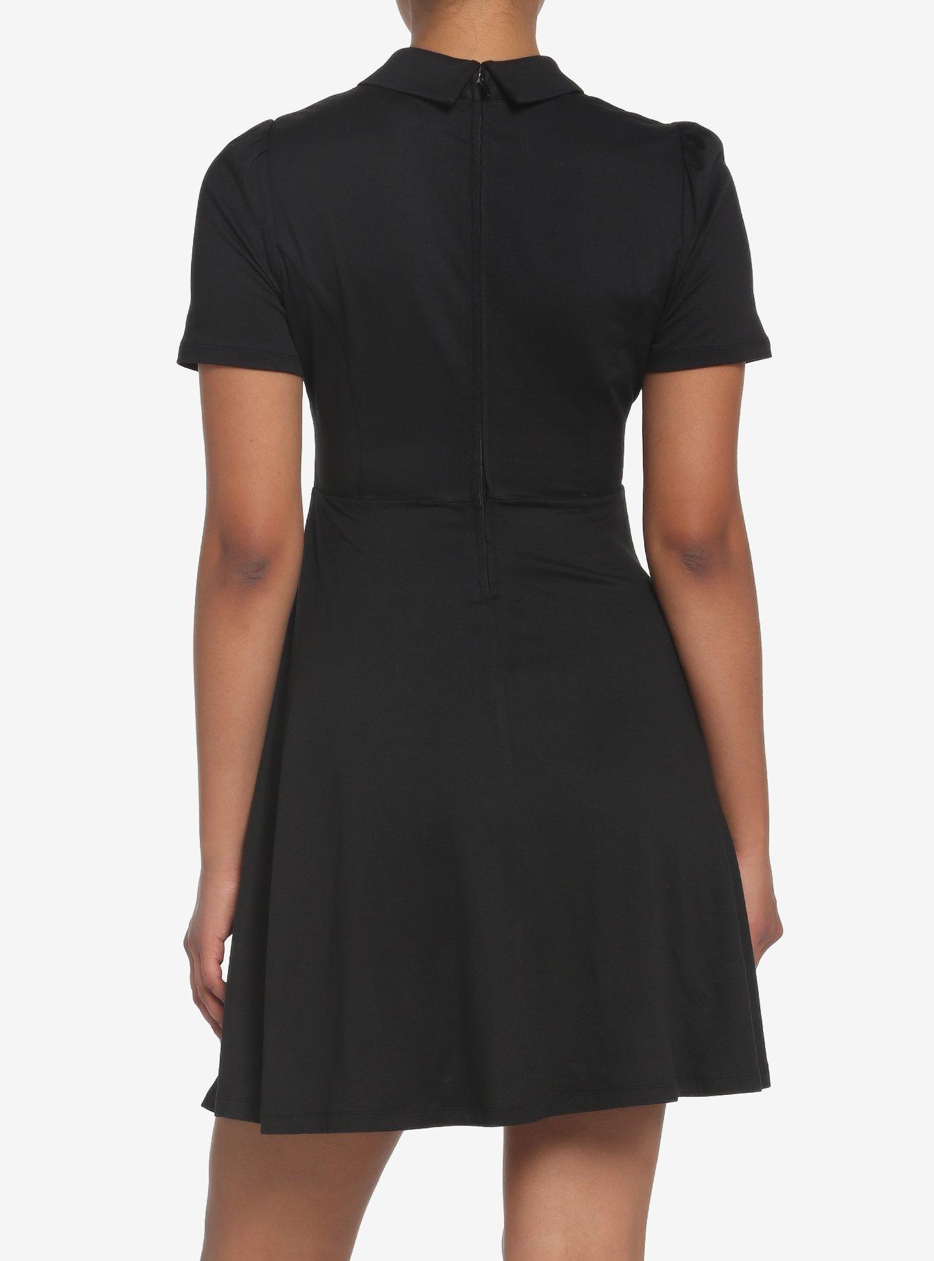 Black Collar Dress, BLACK, alternate