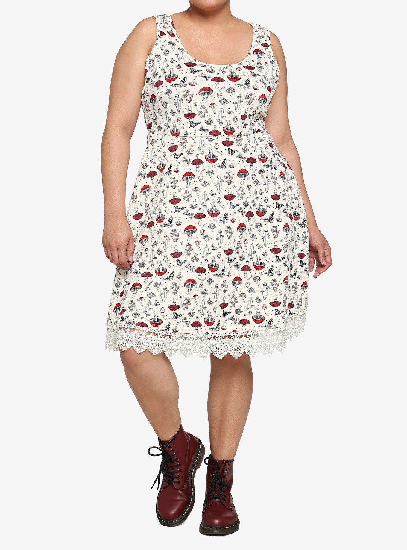 Ivory Mushroom Lace Skirt Plus Size, IVORY, alternate