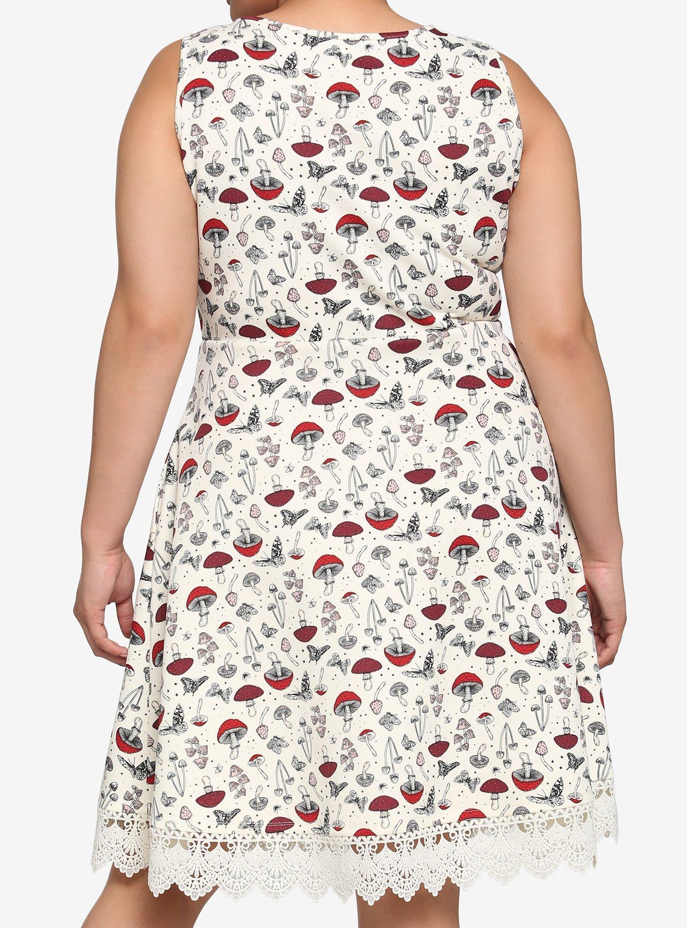 Ivory Mushroom Lace Skirt Plus Size, IVORY, alternate