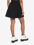 Lace Garters & Grommets Skirt, BLACK, alternate