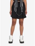 Lace Garters & Grommets Skirt, BLACK, alternate