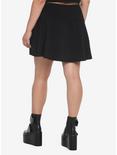 Lace Garters & Grommets Skirt Plus Size, BLACK, alternate