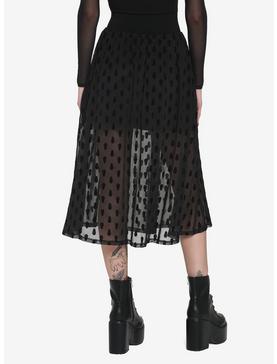 Black Coffins Mesh Maxi Skirt, , hi-res
