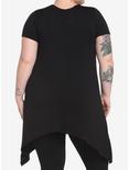 Black Shark Bite Girls T-Shirt Plus Size, BLACK, alternate