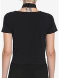 Black O-Ring Choker Crop Girls T-Shirt, BLACK, alternate