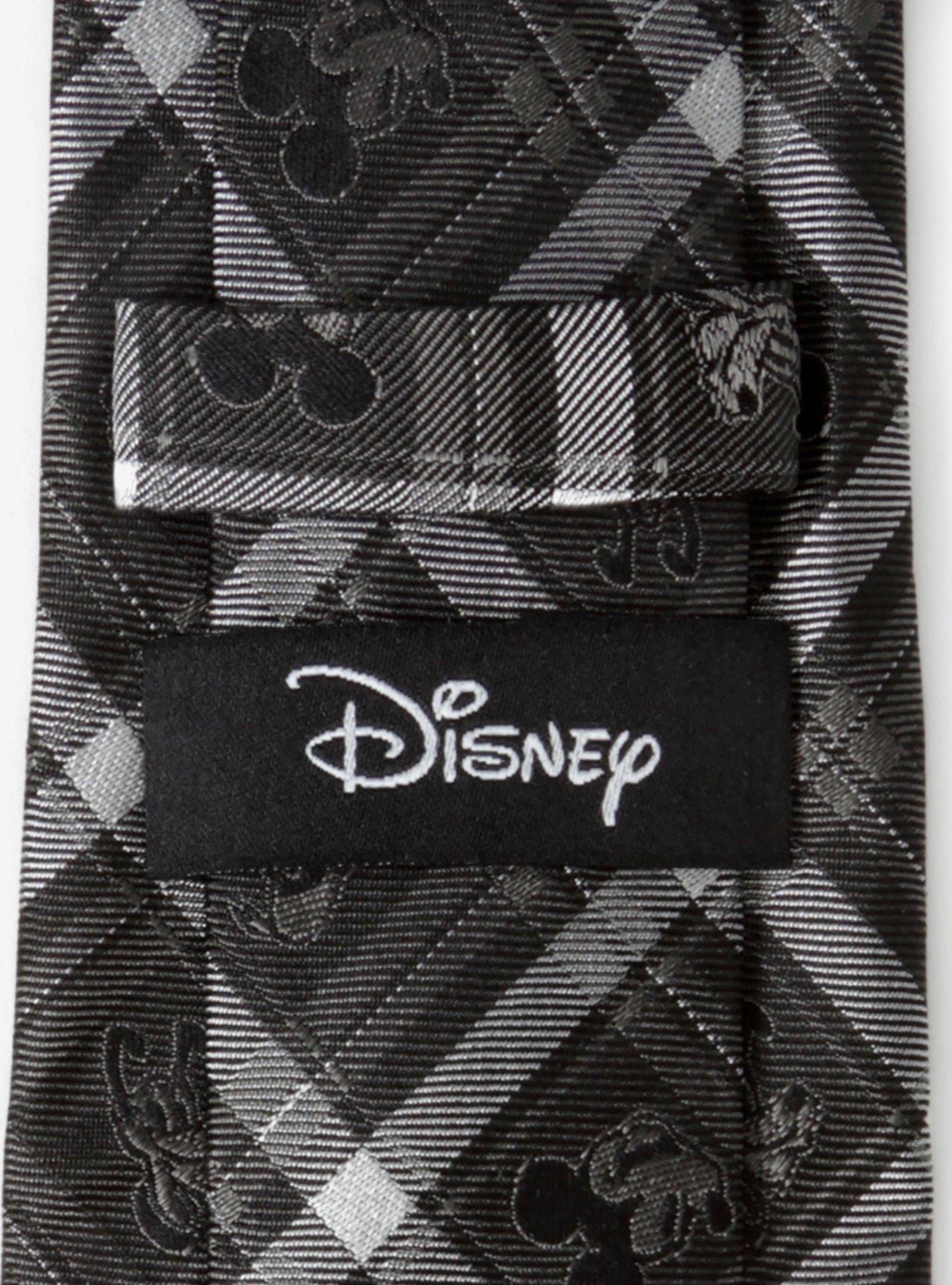 Disney Mickey Mouse Mickey & Friends Charcoal Plaid Tie, , alternate