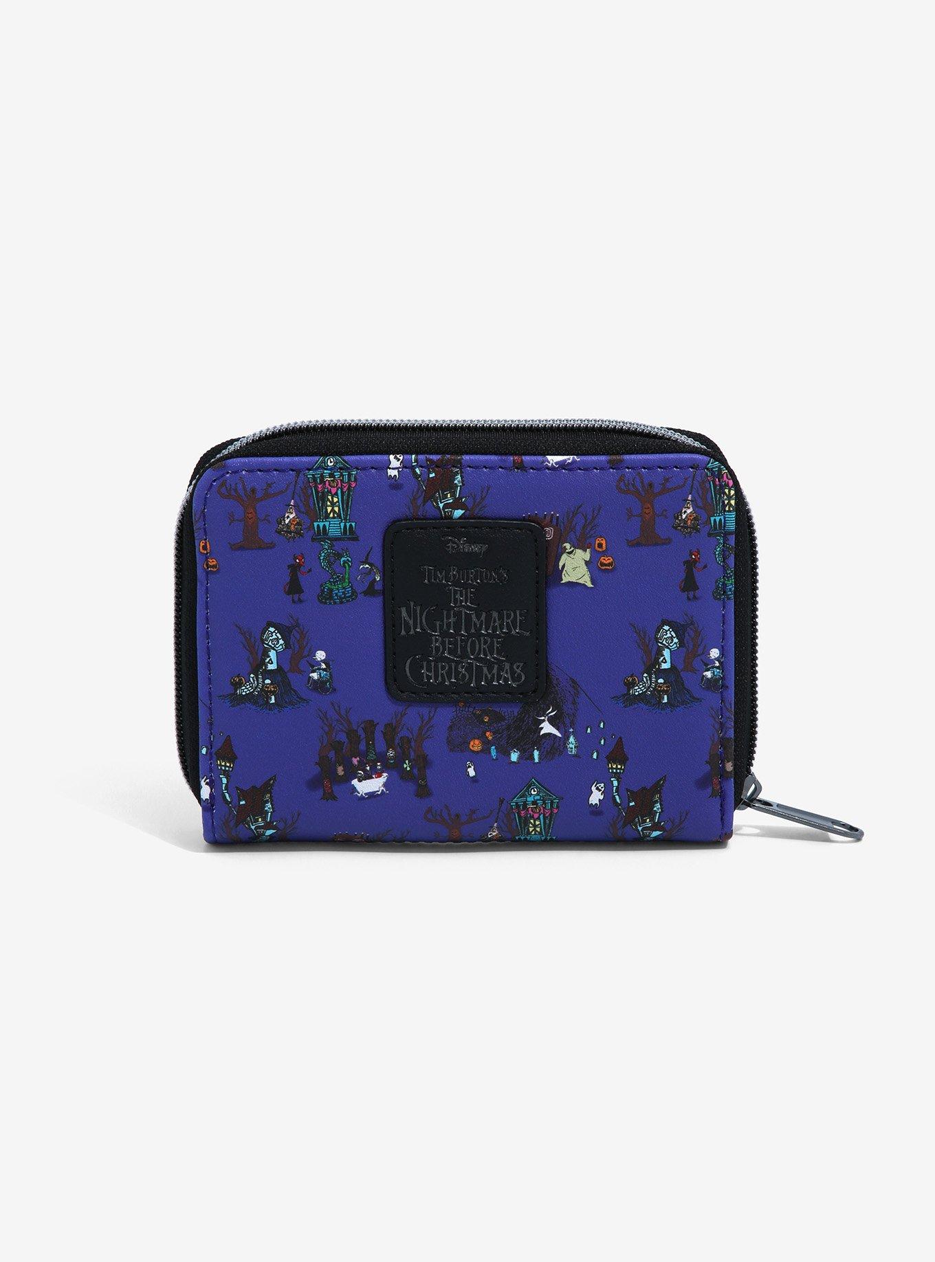 The Nightmare Before Christmas Halloween Town Mini Zipper Wallet, , alternate