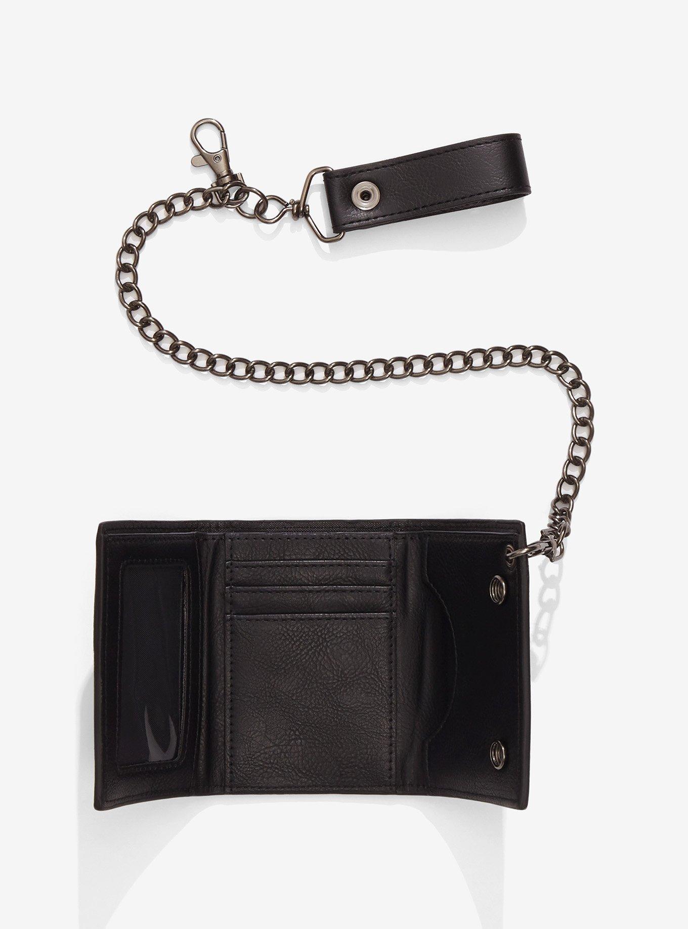 Halloween Trick Or Treat Or Die Trifold Chain Wallet, , alternate