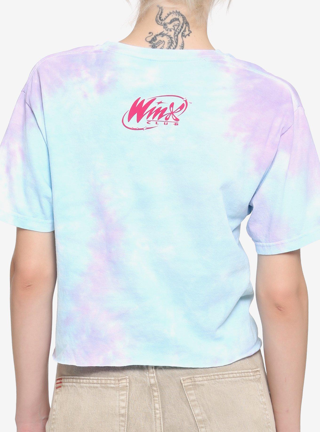 Winx Club Fairies Tie-Dye Girls Crop T-Shirt, MULTI, alternate