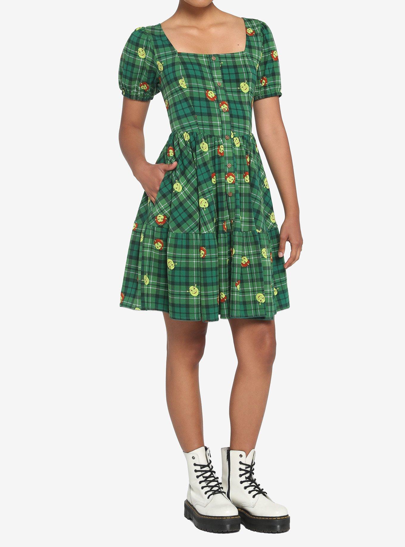 Shrek Fiona Plaid Tiered Dress, MULTI, alternate