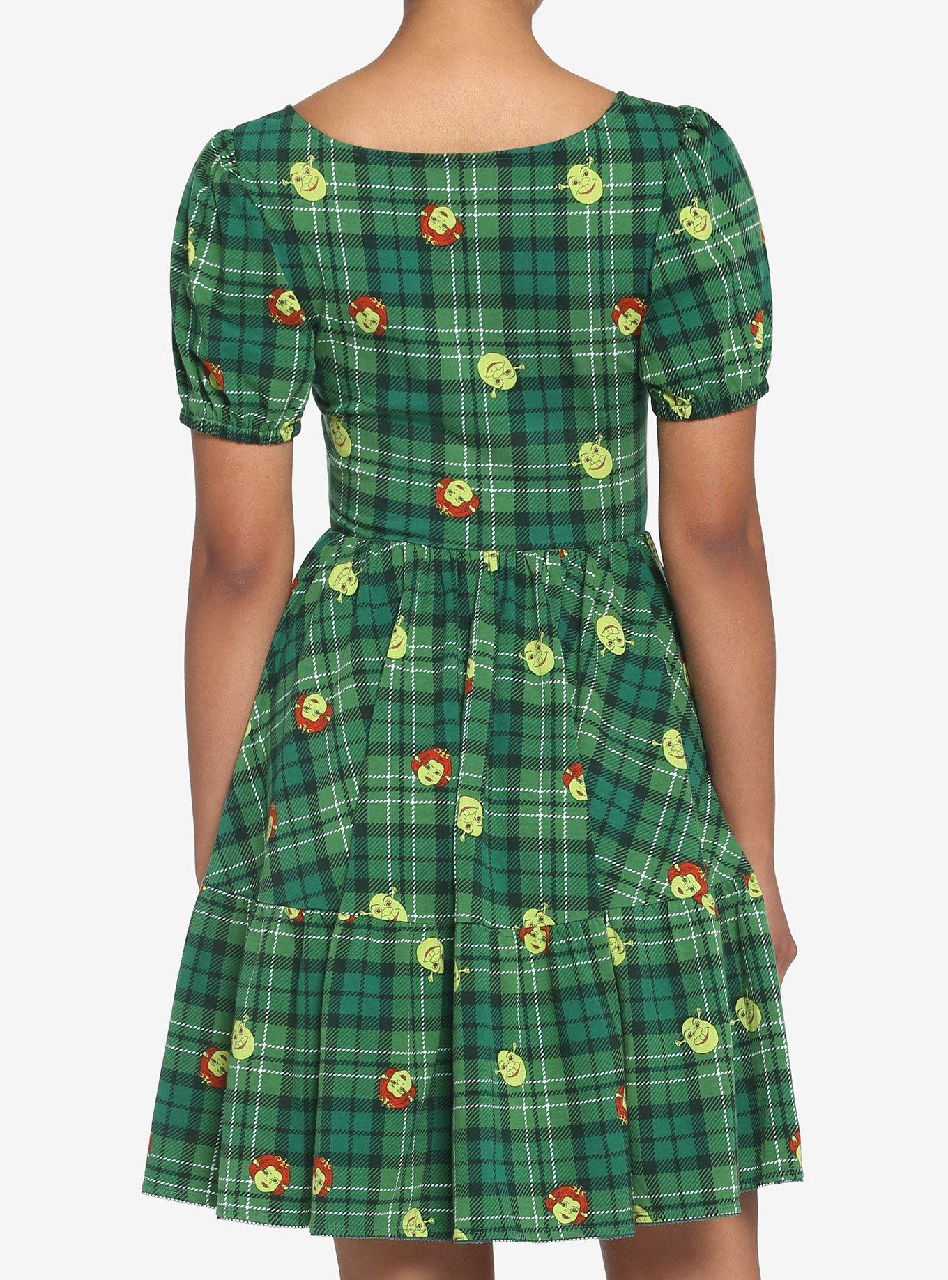 Shrek Fiona Plaid Tiered Dress, MULTI, alternate
