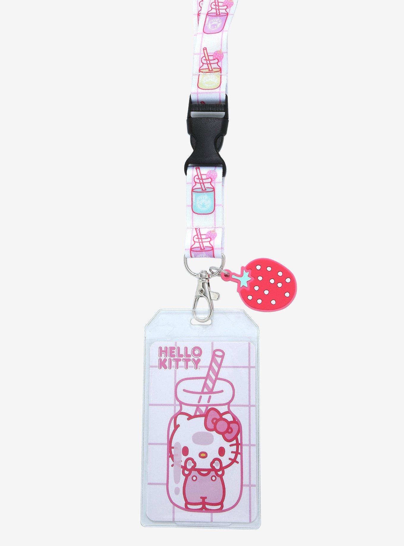 Loungefly Sanrio Hello Kitty Strawberry Milk Lanyard - BoxLunch Exclusive, , alternate
