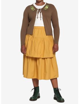 Shrek Sunflower Tie-Front Girls Skimmer Cardigan Plus Size, , hi-res
