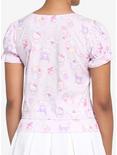 Hello Kitty And Friends Pastel Ruffle Girls Button-Up Top, MULTI, alternate