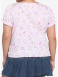 Hello Kitty And Friends Pastel Ruffle Button-Up Girls Top Plus Size, MULTI, alternate