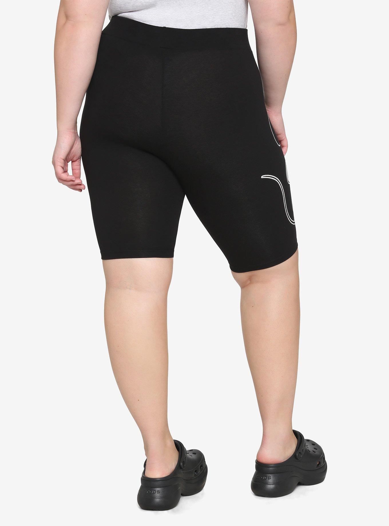 Disney Mickey Mouse Bike Shorts Plus Size, BLACK  RED, alternate
