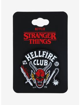 Plus Size Stranger Things Hellfire Club Logo Enamel Pin, , hi-res