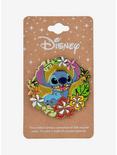 Disney Lilo & Stitch Floral Circle Stitch Portrait Enamel Pin - BoxLunch Exclusive, , alternate