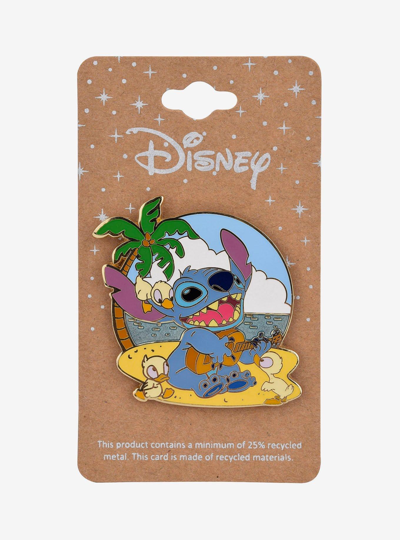 Disney Lilo & Stitch Ukulele Stitch & Ducks Enamel Pin - BoxLunch Exclusive, , alternate