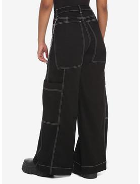 Black & White Stitch Ultra Wide Pants, , hi-res