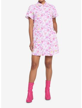 Hello Kitty And Friends Pastel Collage Button-Up Dress, , hi-res