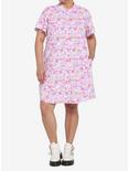 Hello Kitty And Friends Pastel Collage Button-Up Dress Plus Size, MULTI, alternate