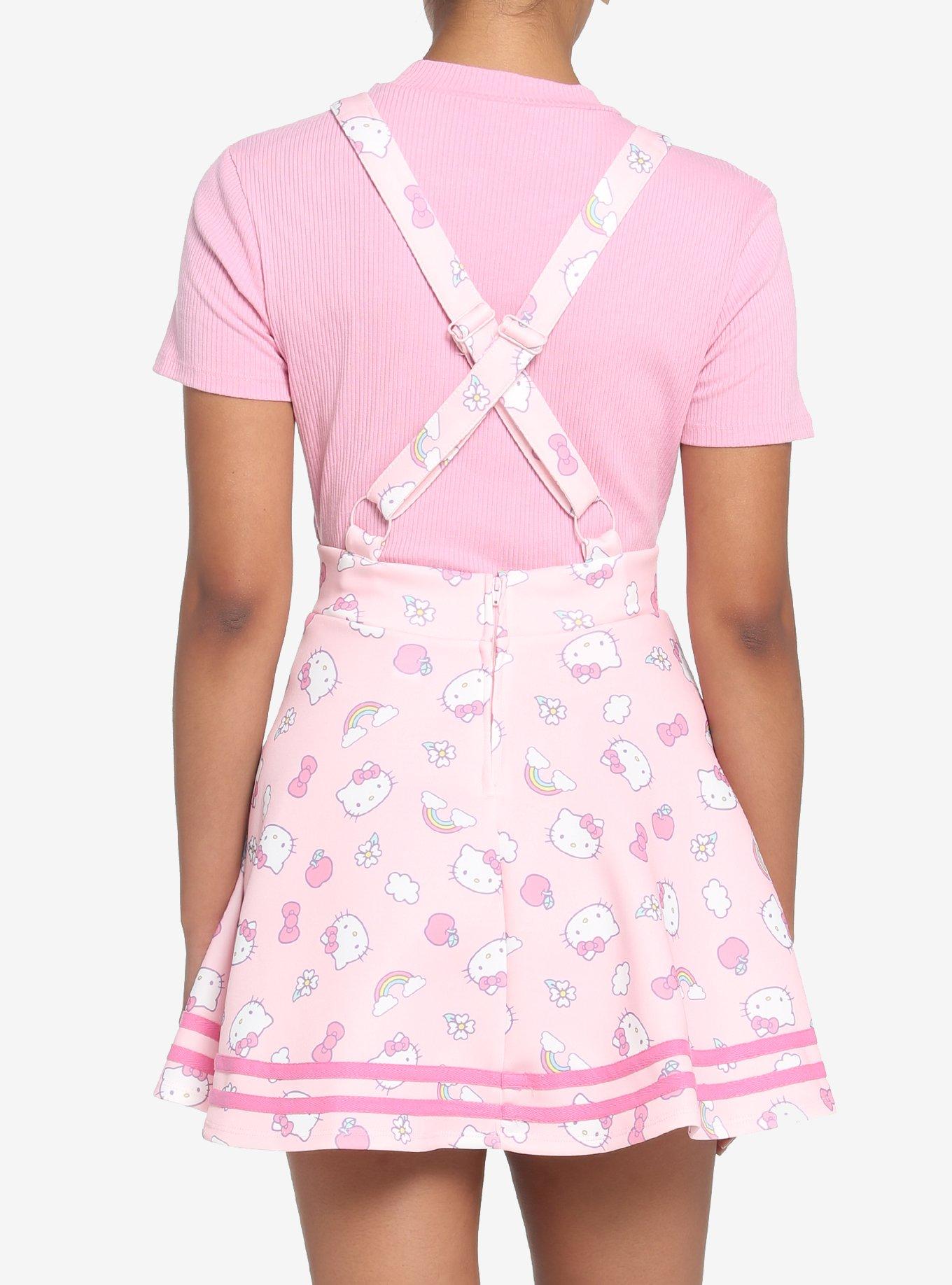 Hello Kitty Puffy Bow Suspender Skirt, MULTI, alternate