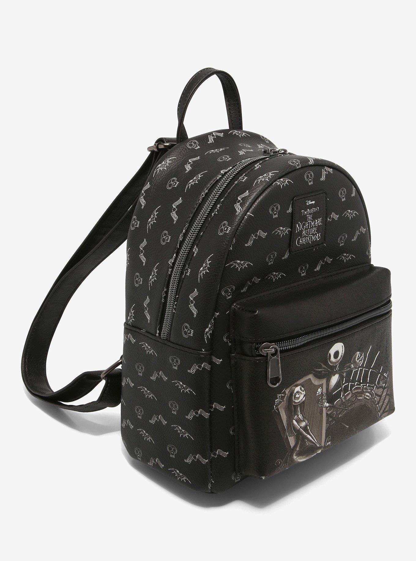 Loungefly The Nightmare Before Christmas Jack & Sally Graveyard Mini Backpack, , alternate